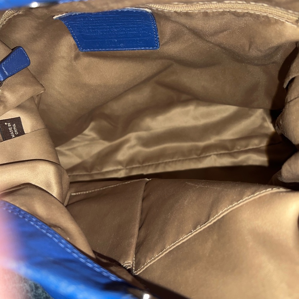 Coach Penelope Blue Leather Hobo Bag w/COA - Picture 6 of 15